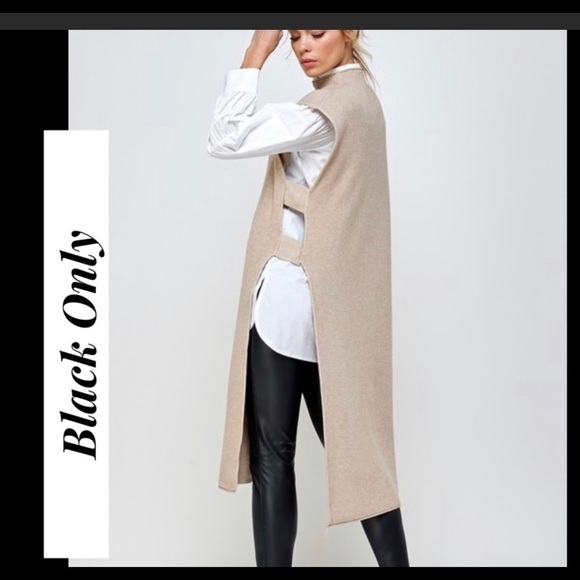 Blu Trends Sweaters - Black Midi Sweater Vest